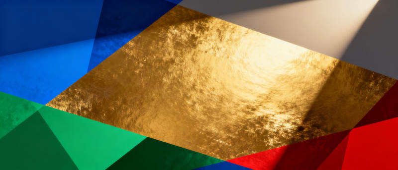 几何色块光影交错图片