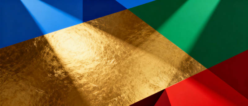 多彩几何光影图片