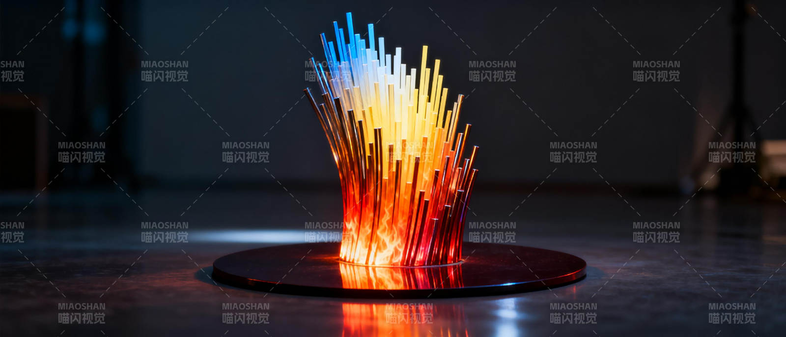 光之火焰雕塑图片