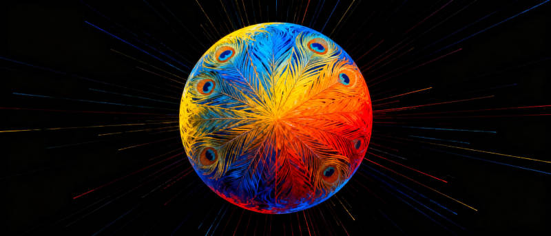 炫彩星球绽放光芒图片