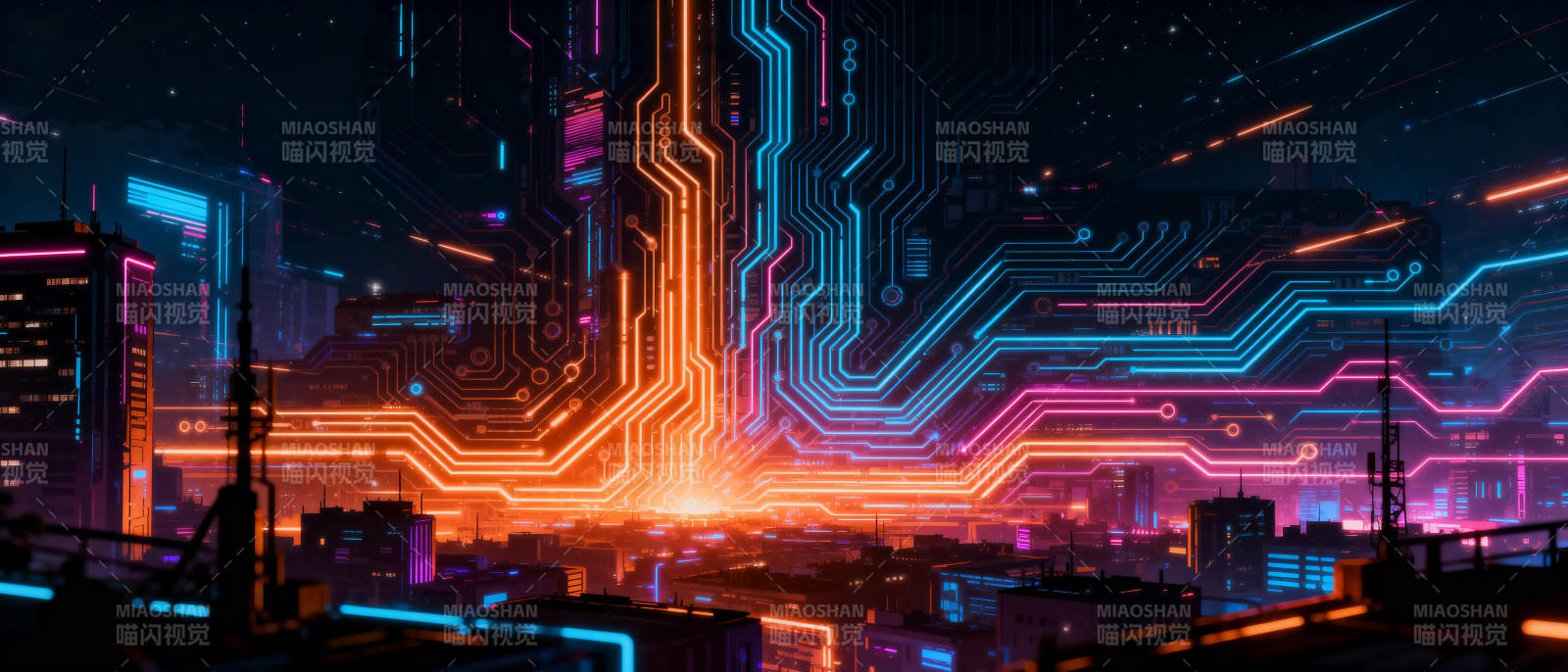 霓虹电路之城图片