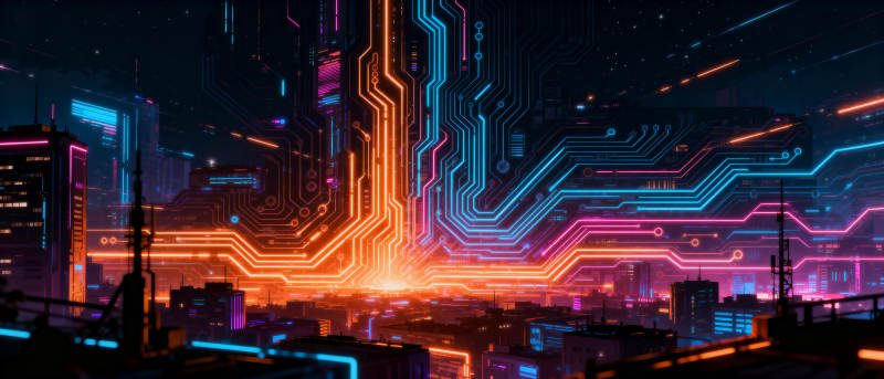 霓虹电路之城图片