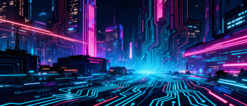霓虹电路之城图片