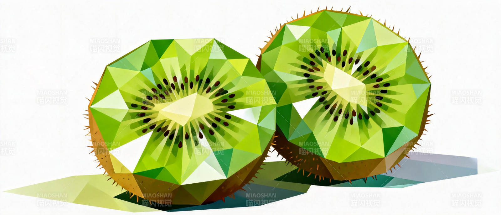 几何风格奇异果图片