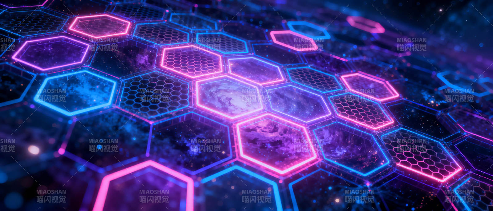 霓虹蜂巢宇宙图片