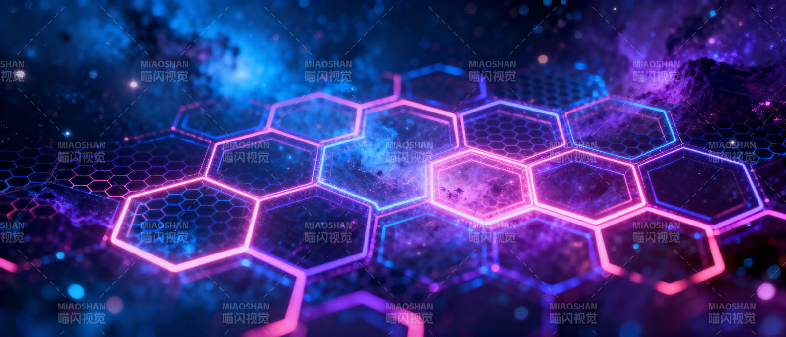 霓虹蜂巢宇宙图片