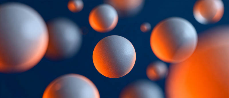 光球悬浮夜空图片