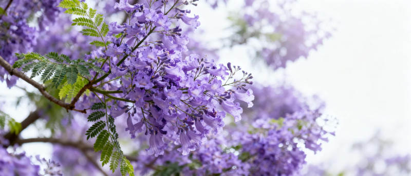 紫花绽放枝头图片