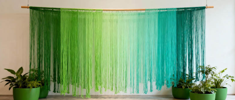 绿意渐变挂毯图片