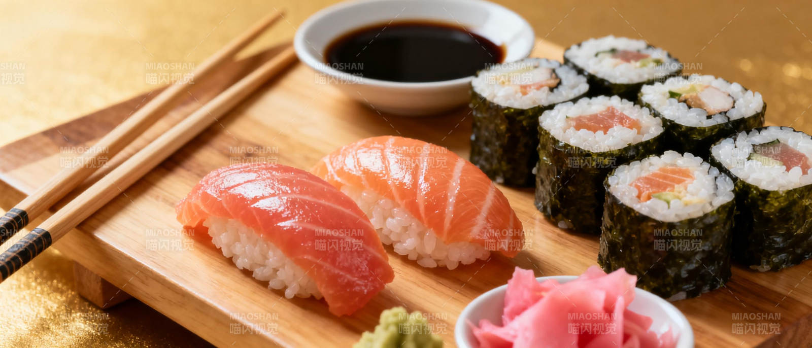美味寿司拼盘图片
