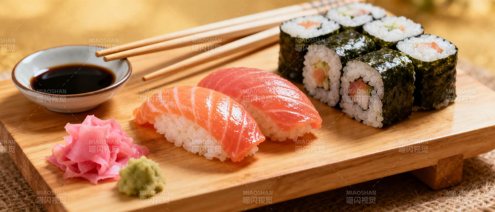 美味寿司拼盘图片