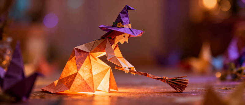 折纸巫师扫帚飞行图片