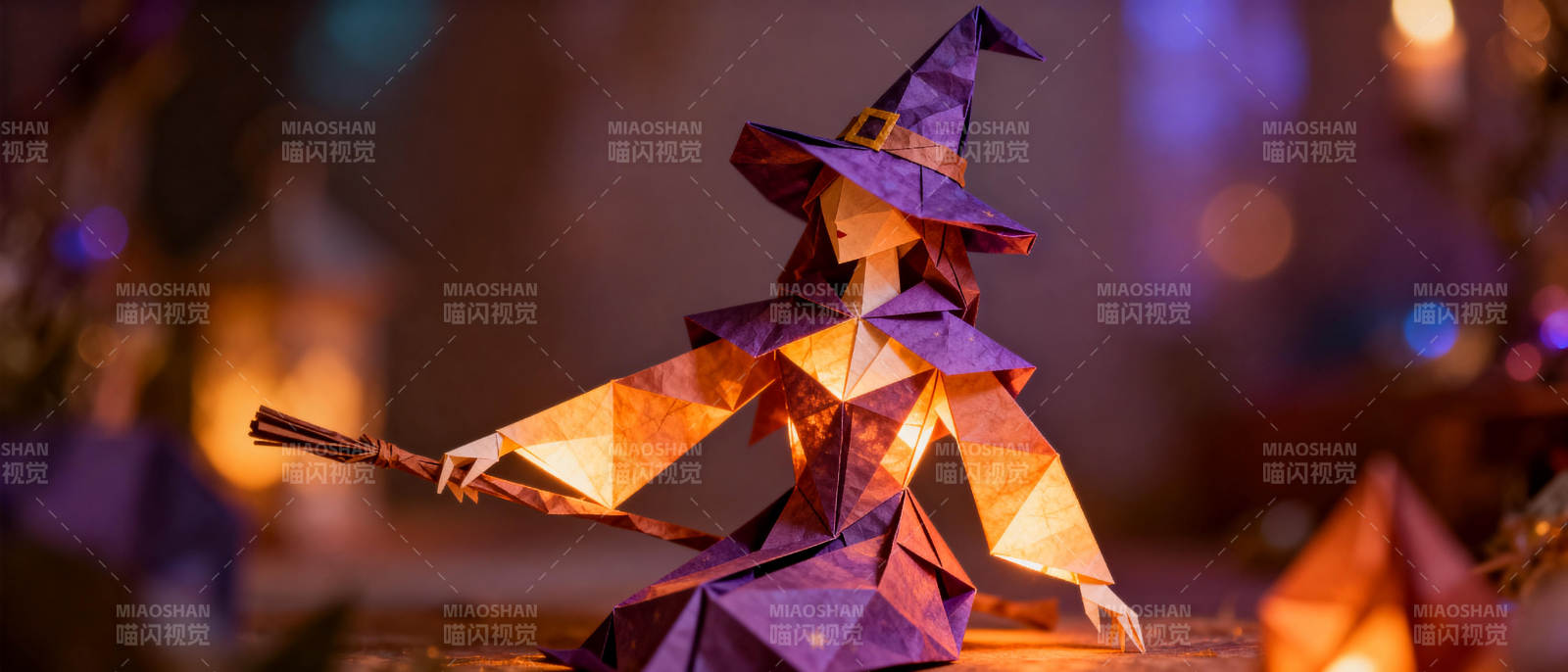 折纸巫师夜景图片