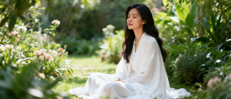 花园中的静谧时光图片