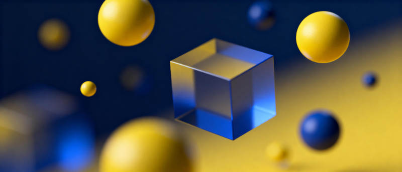 光立方与彩球图片