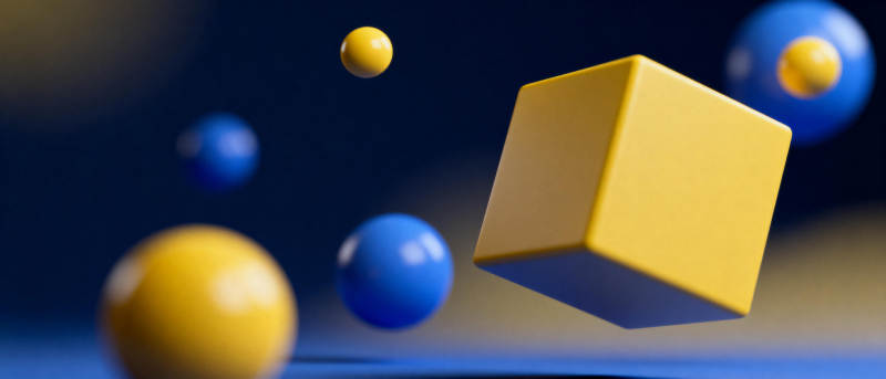 几何体悬浮动态图图片