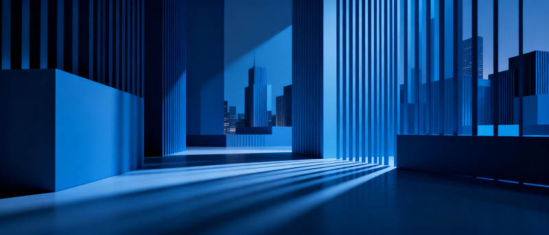 蓝调都市夜景图片