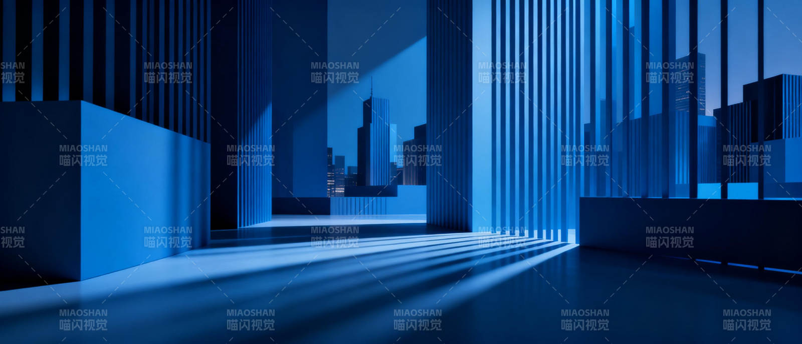 蓝调都市夜景图片