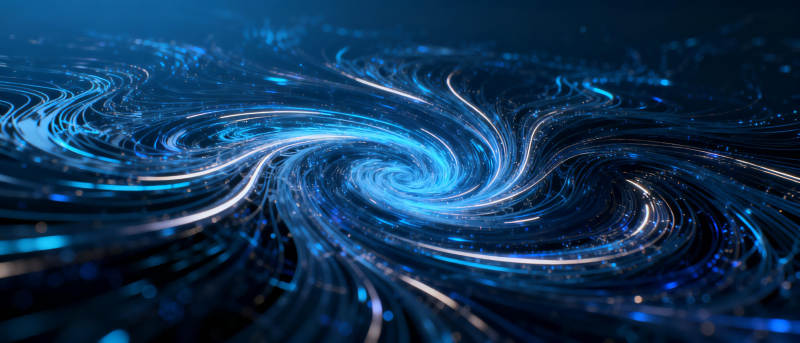 蓝色漩涡光影图片