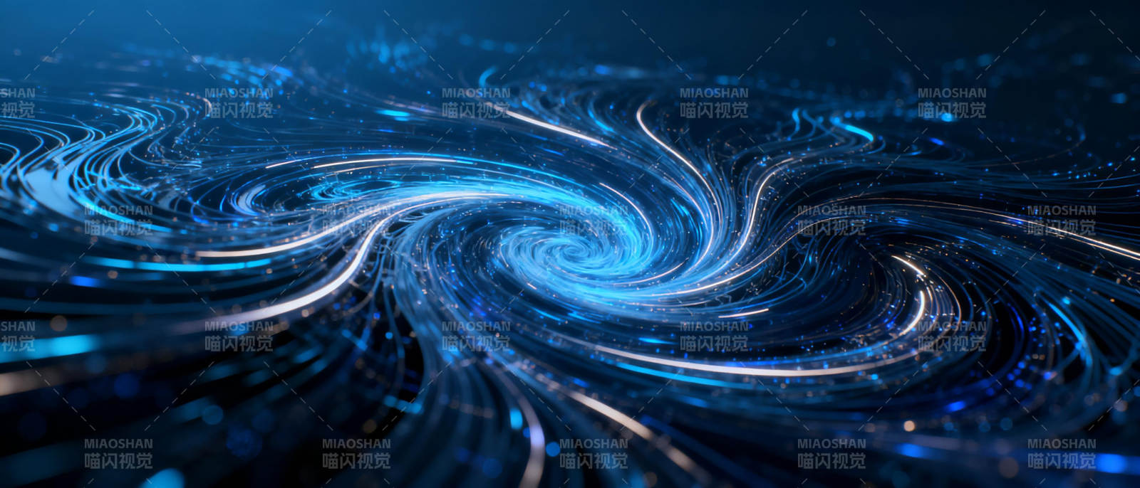 蓝色漩涡光影图片