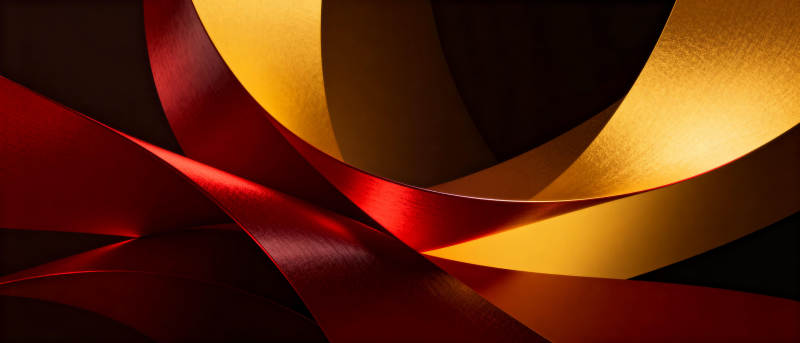 红金丝带交织图片