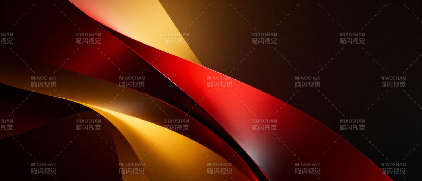 光影交织的红色曲线图片