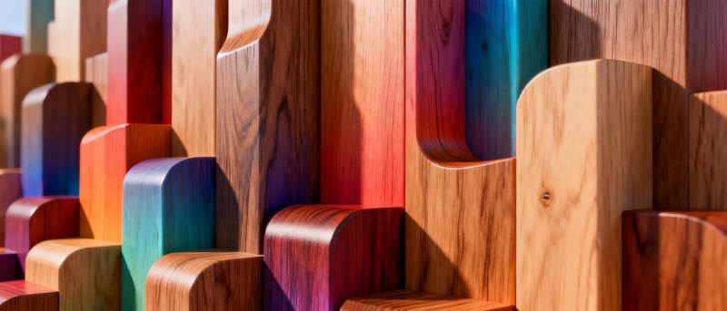 多彩木块艺术图片