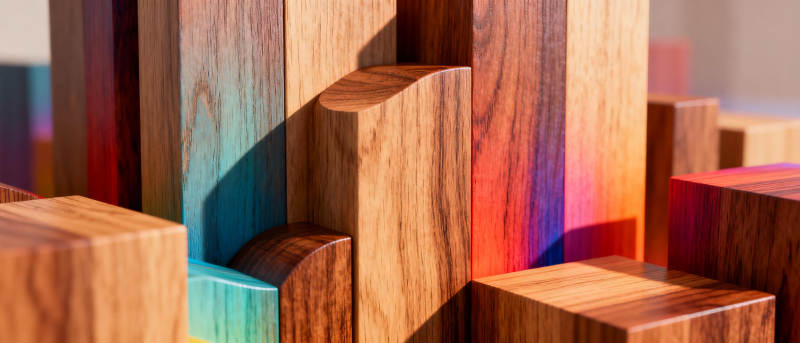 木块光影交错图片