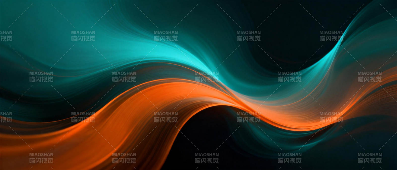 流光溢彩的波浪图片