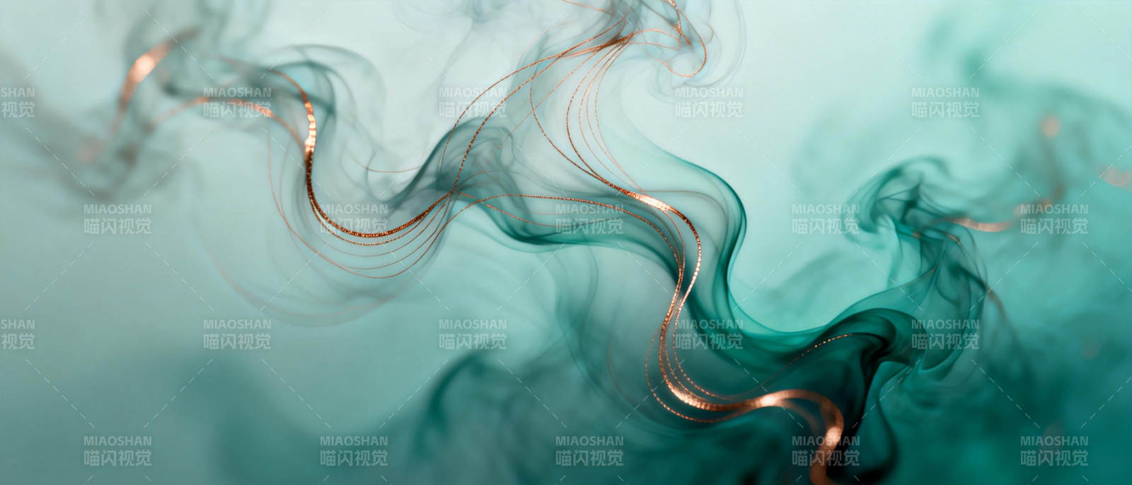 烟雾缭绕 金线舞动图片