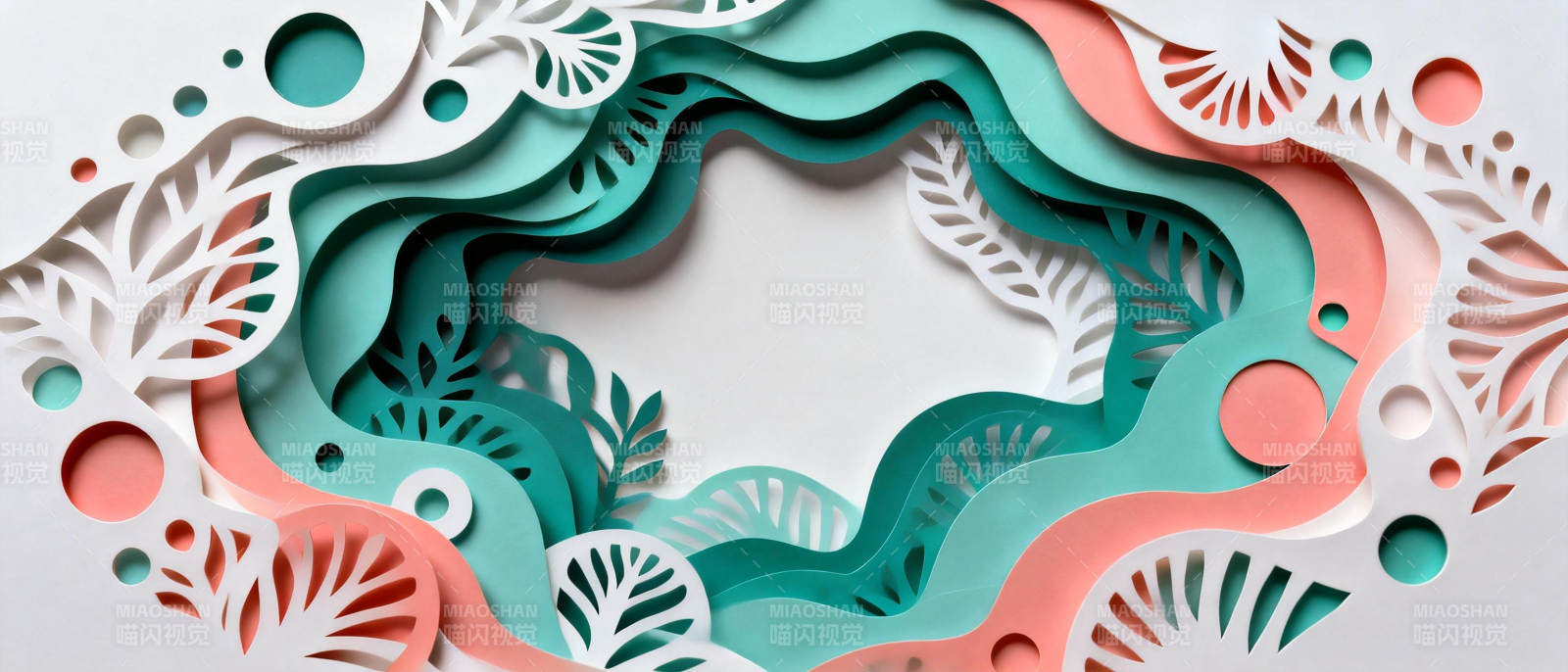 层叠纸艺花环图片