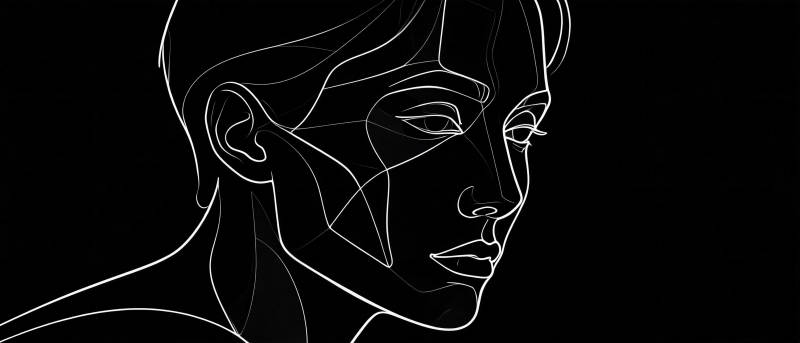线条艺术肖像图片
