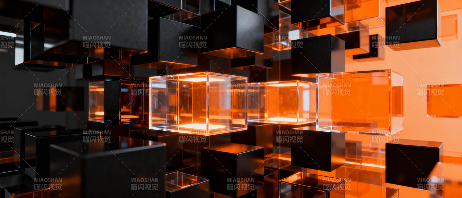 光影立方体艺术图片