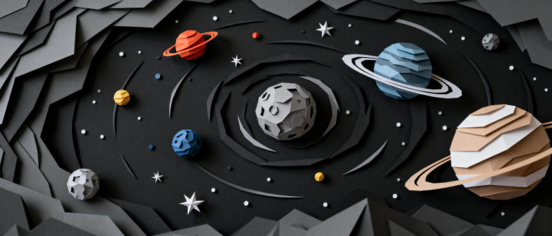纸艺宇宙星球图片
