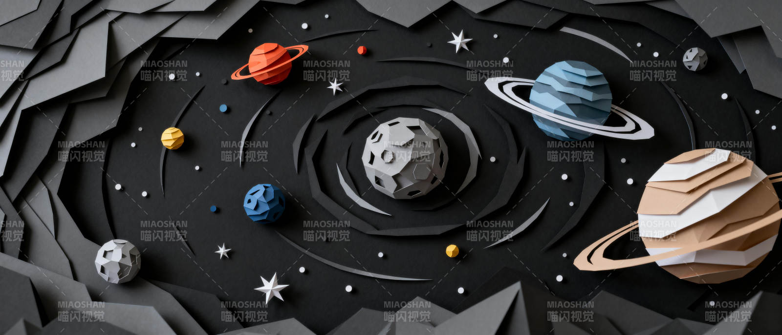 纸艺宇宙星球图片