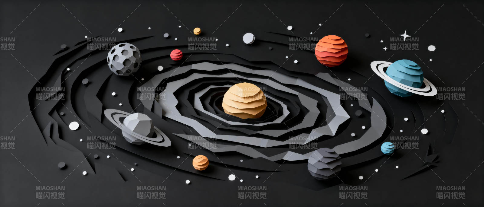 宇宙星球环绕图图片