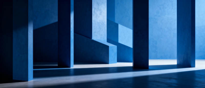 蓝调几何空间图片