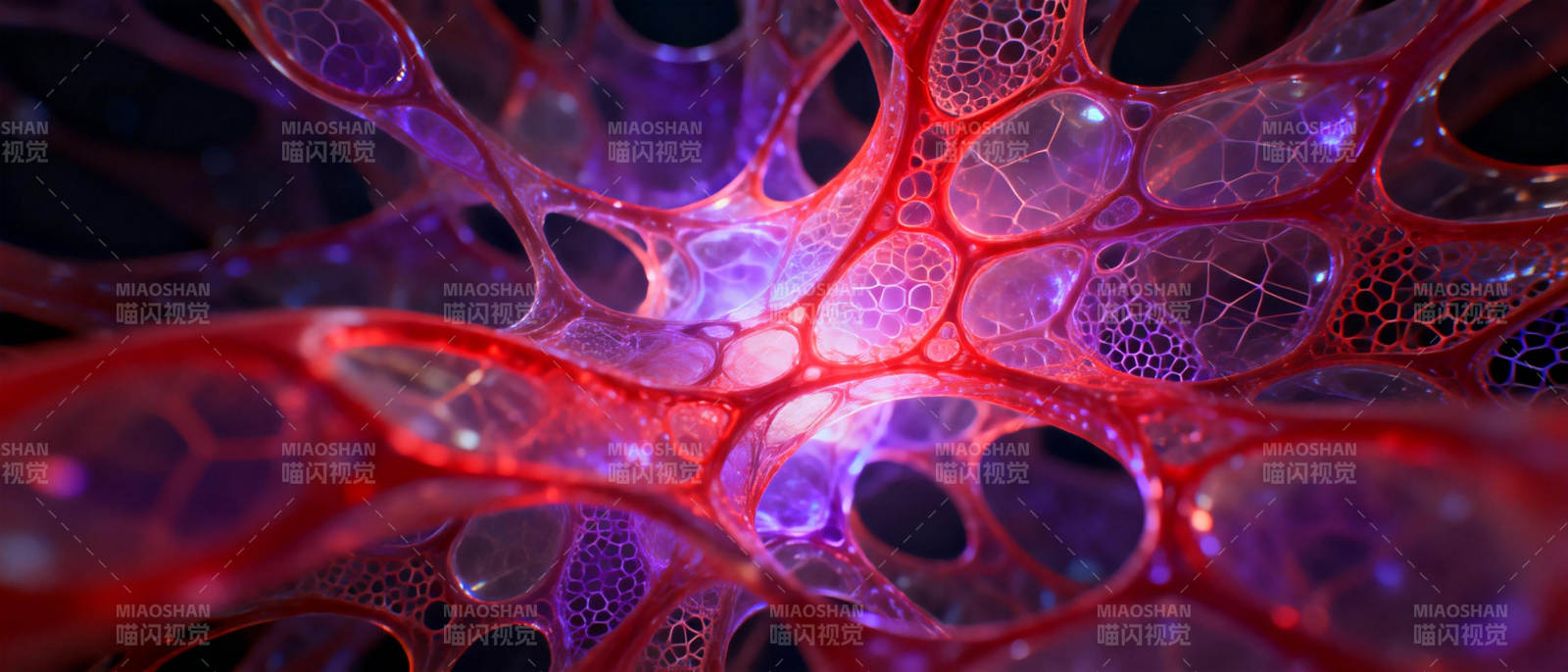 细胞网络光影图片