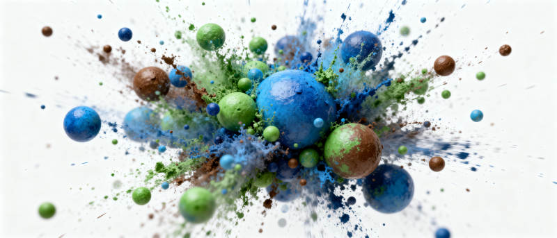 色彩球体爆炸图片