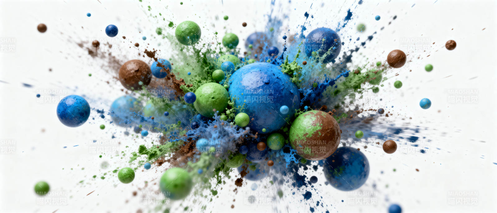 色彩球体爆炸图片