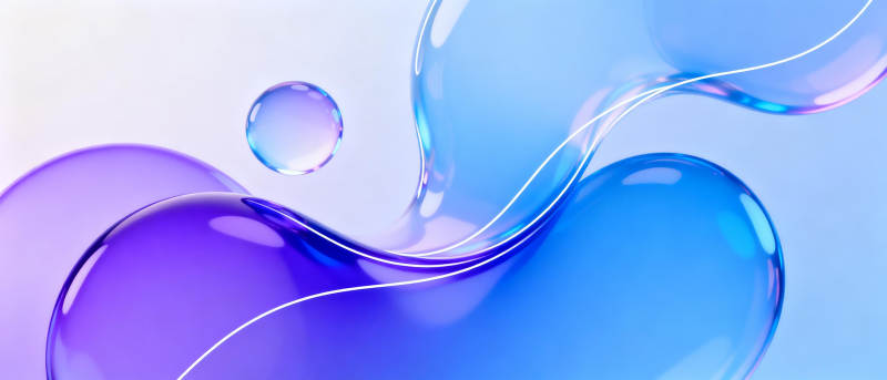 流动的蓝紫光波图片