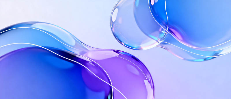 流动的蓝紫光波图片