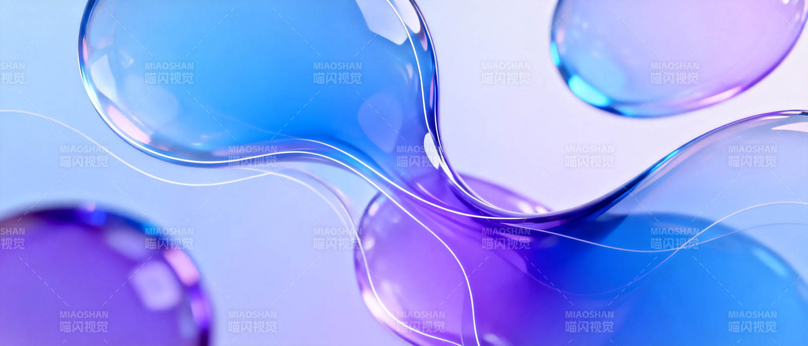 流动的蓝紫光晕图片