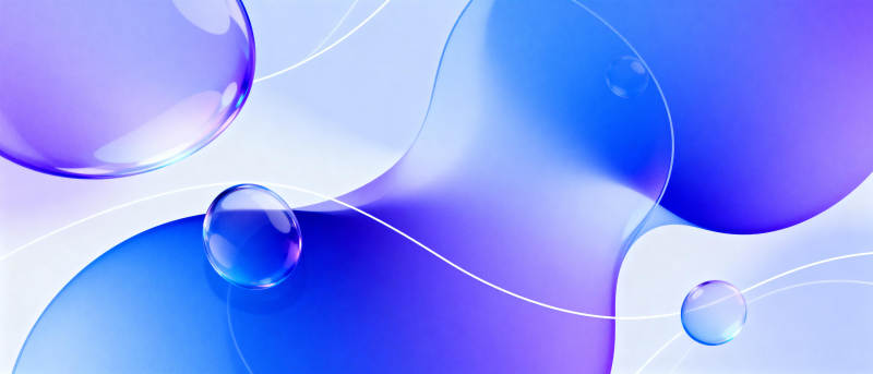 梦幻蓝紫泡泡图片