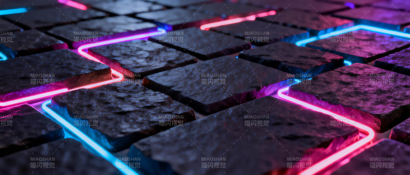 霓虹石路图片