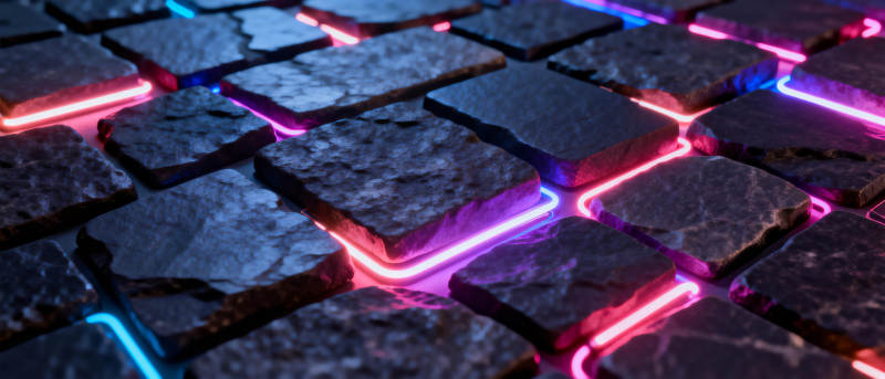 霓虹石路图片