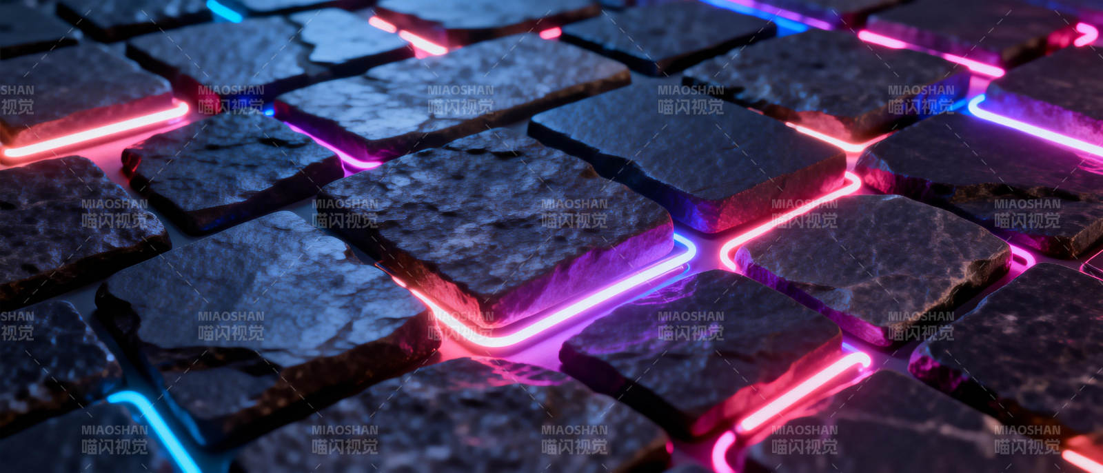 霓虹石路图片