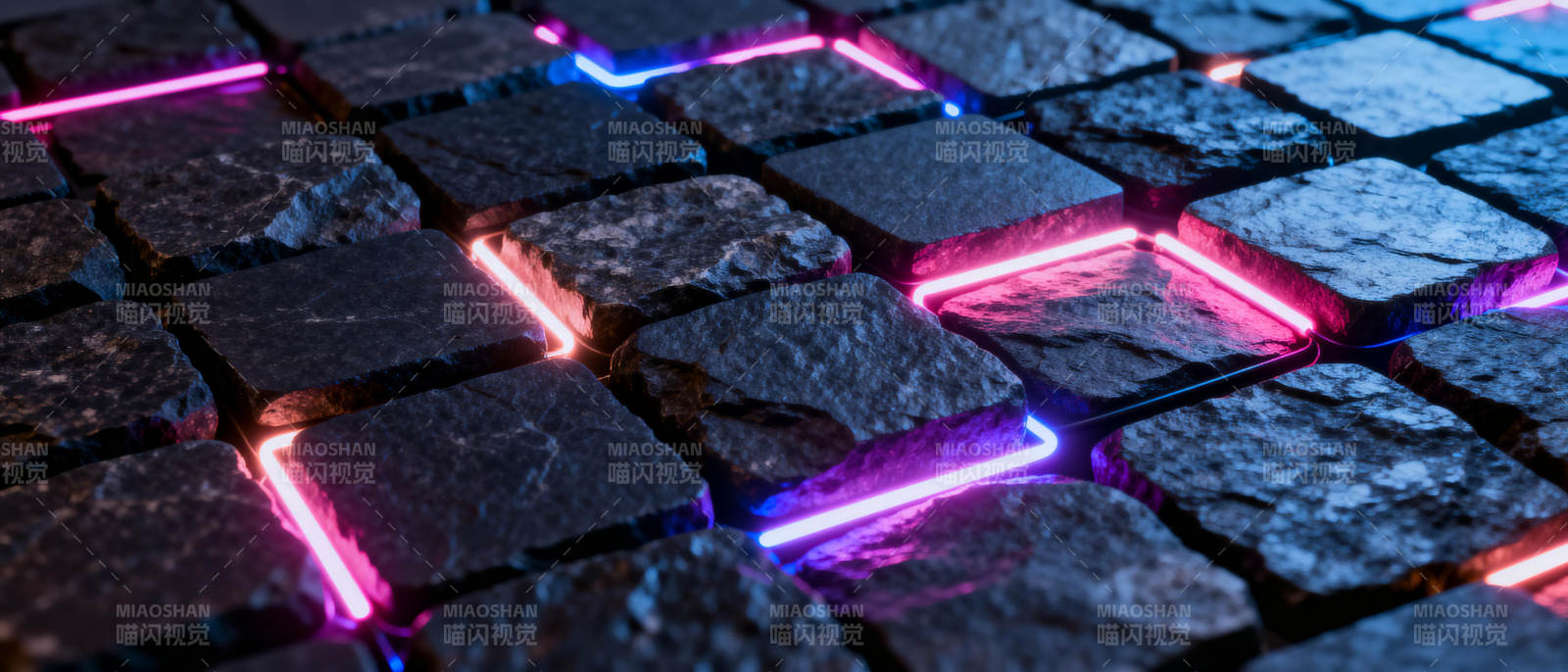 霓虹石板路图片