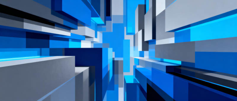 蓝色几何空间图片