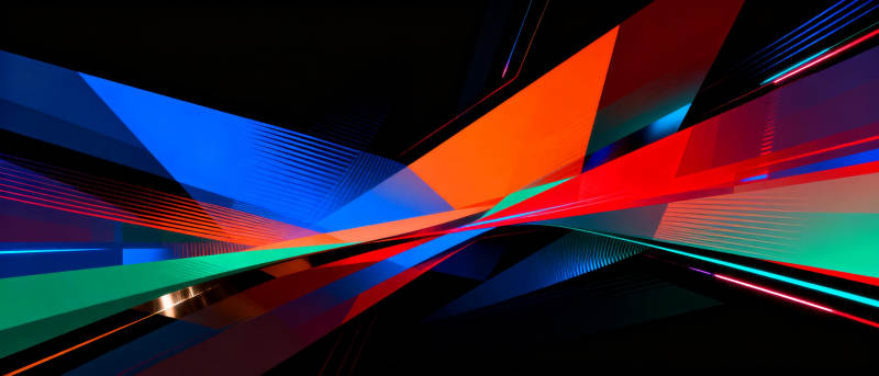 炫彩几何光影图片